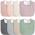 8-Pack Baby Muslin Bibs, Soft Cotton Drool Bibs by MairMore