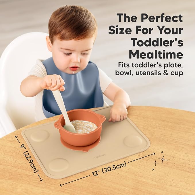 KeaBabies 2-Pack Silicone Placemats - Image 3