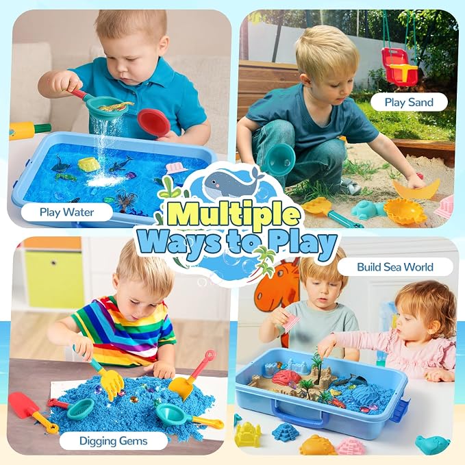 FRUSE Ocean Sensory Bin, Play Sand Art Kit - Image 3