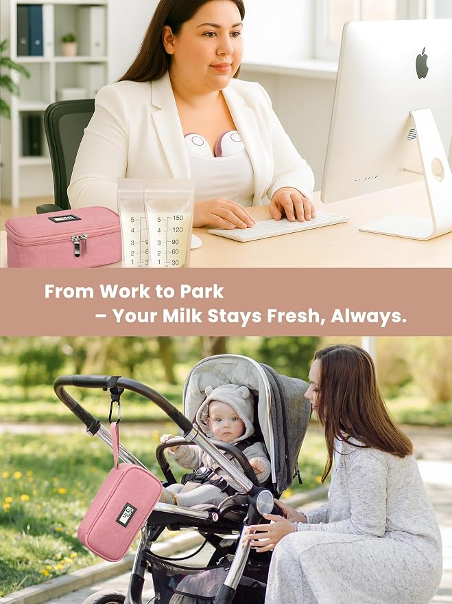 Breast Milk Cooler Travel Bag, Real-Time Temperature Display, Holds 4-6 - Image 7