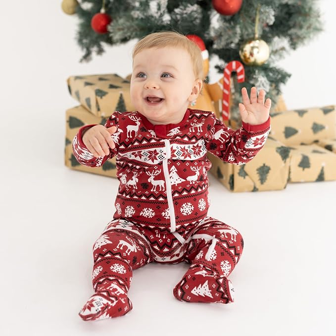 O2 BABY Baby Boys Girls Organic Cotton Zip-Front Sleeper Pajamas, Footed Sleep - Image 2