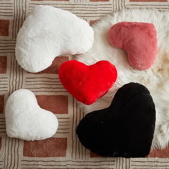 EastTree Heart Pillows, Ultra Soft Extra-Large Fluffy Pillows, Love Throw - Image 6