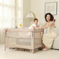 5 in 1 Pack and Play, Baby Bassinet Bedside Sleeper, Baby Playard, Bedside Crib by A2DAO
