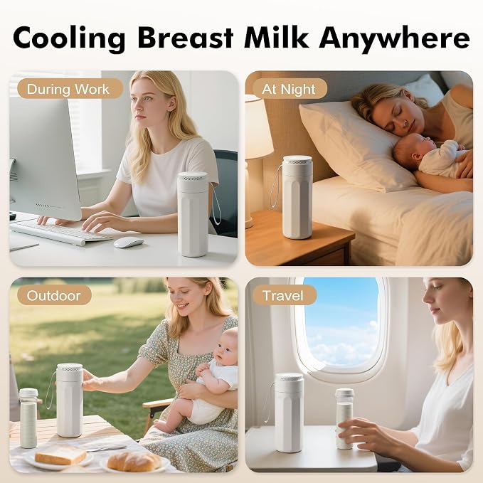 Portable Breast Milk Cooler - 11oz Breast Milk Cooler Bottle - Image 8