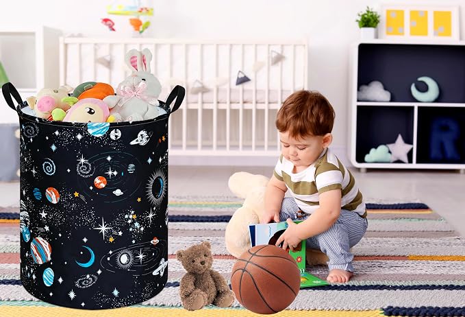 Round Laundry Hamper Storage Basket Laundry Organizer Hamper Storage Bins - Image 2
