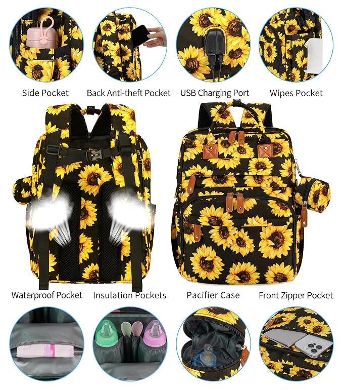 KABAQOO Diaper Bag Backpack - Image 3