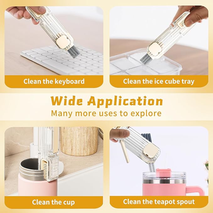 2Pcs 4 in 1 Cup Lid Gap Cleaning Brush Set, Kitchen Gadgets - Image 3