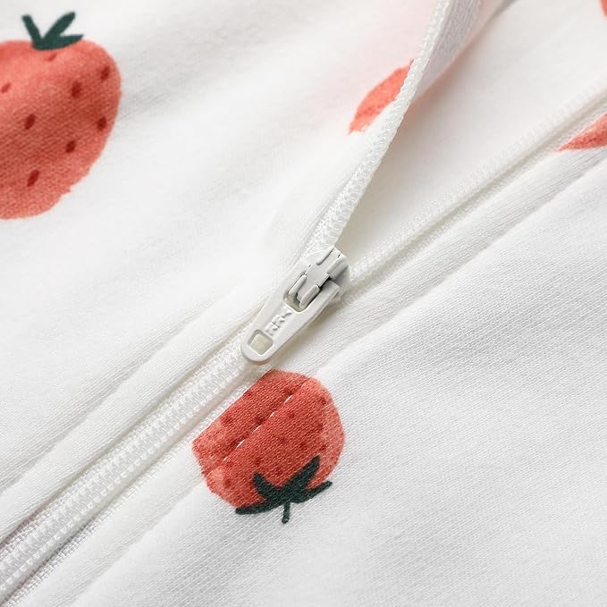 O2 BABY Baby Boys Girls Organic Cotton Zip-Front Sleeper Pajamas, Footed Sleep - Image 4