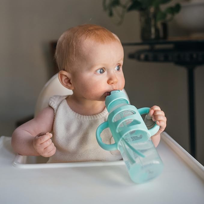 Dr. Brown's Milestones Narrow Sippy Straw Bottle, Spill-Proof - Image 2