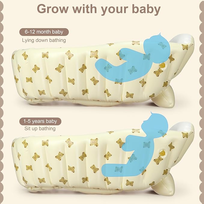 Mink Newborn to Toddler Bath Tub, Inflatable Baby Bathtub - Image 3