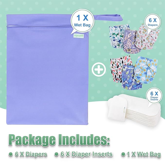 wegreeco Cloth Diapers 6 Pack - Image 6