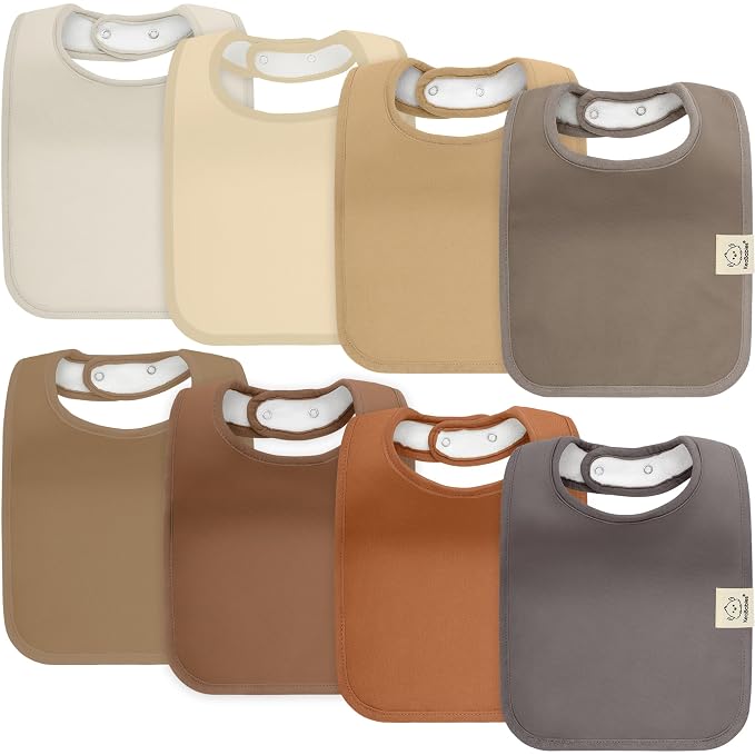 KeaBabies 8-Pack Organic Baby Bibs by KeaBabies