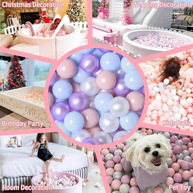 GOGOSO Ball Pits Balls for Toddlers Pack of 50 100 200 Plastics Shape Ball - Image 6