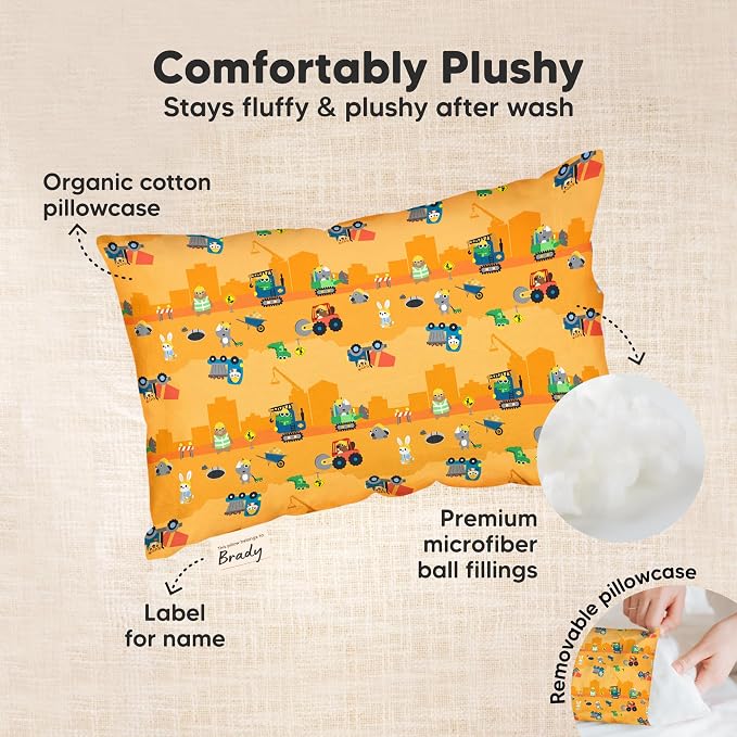 Mini Toddler Pillow with Pillowcase - Image 6