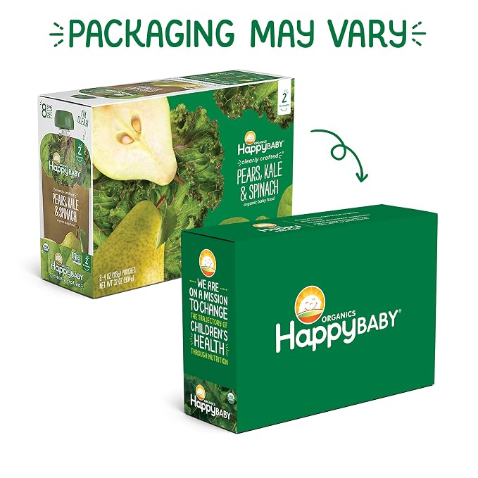 Happy Baby Organics Stage 2 Baby Food Pouches, Gluten Free, Vegan & Healthy - Image 8