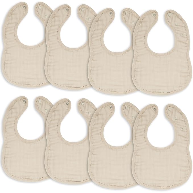 Comfy Cubs Muslin Bibs for Babies, Drool and Teething Bib, Adjustable Snaps by ComfyCubs
