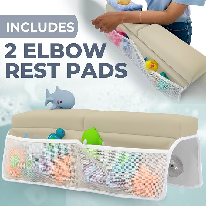 Comfortable Baby Bath Kneeler and Elbow Rest Pad Set – Thick Memory Foam Bath - Image 3