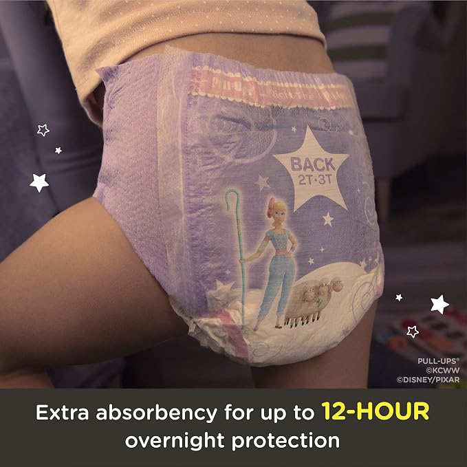 Pull-Ups Girls' Nighttime Potty Training Pants Training Underwear, 21 Ct - Image 7