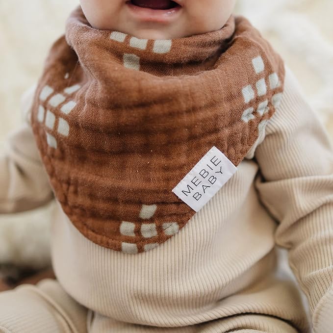 Mebie Baby Muslin Cotton Bib, 3 pack, Baby Bib Set - Image 3