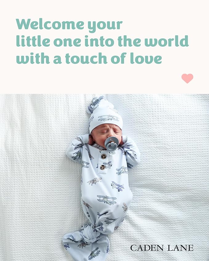 Caden Lane Newborn Knotted Gown - Image 2