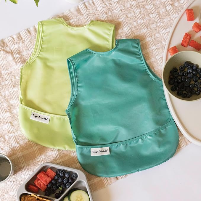 Tiny Twinkle Short Sleeve Apron Bibs - Image 2