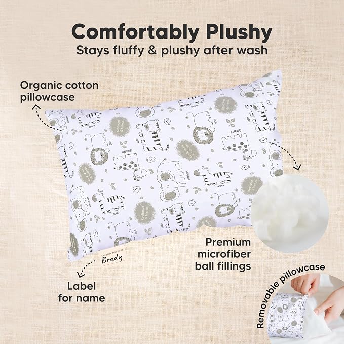 Mini Toddler Pillow with Pillowcase - Image 6
