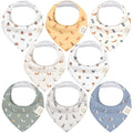 8-Pack Organic Baby Bandana Bibs by KeaBabies