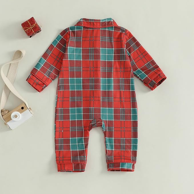 Balaflyie Baby Girl Button Down Pajamas Romper One-Piece Jumpsuit Long Sleeve - Image 2