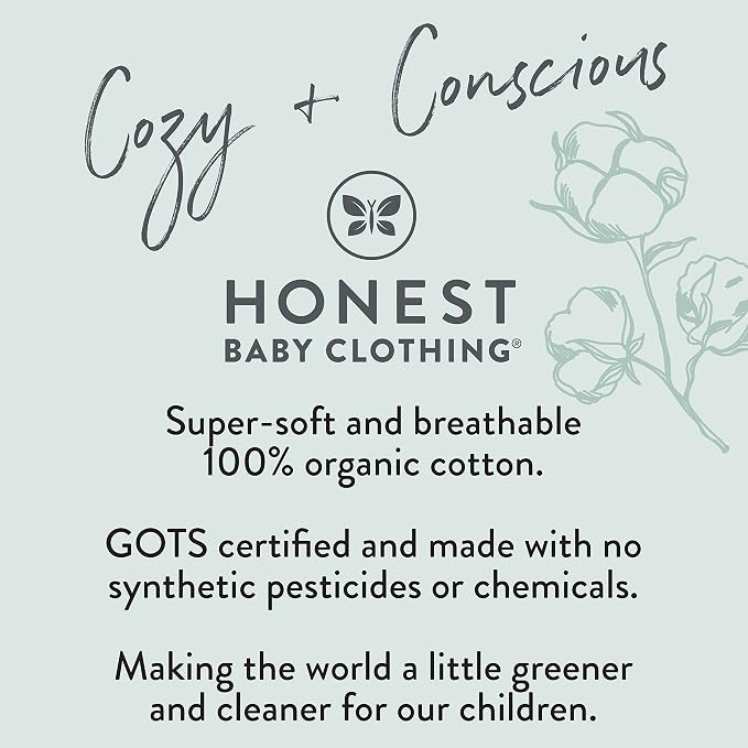 HonestBaby Baby 2-Piece Cozy Velour 100% Organic Cotton Sweatshirt and Jogger - Image 8