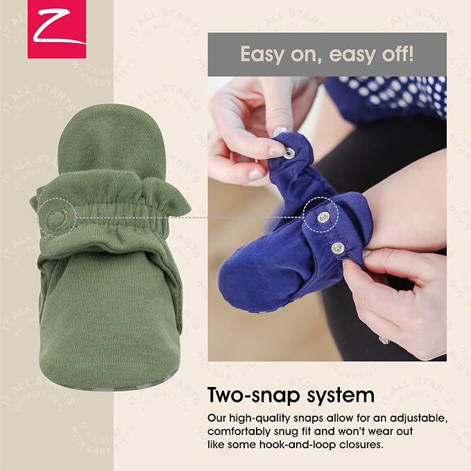 Zutano Organic Baby Booties Newborn Infant, Lost Baby Socks Solution, 18-24 - Image 3