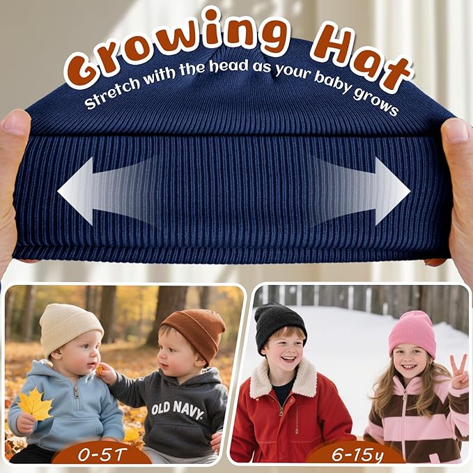 ZOORON Toddler Beanie Baby Boys Girls Beanies Kids Winter Hats Children Knit - Image 3
