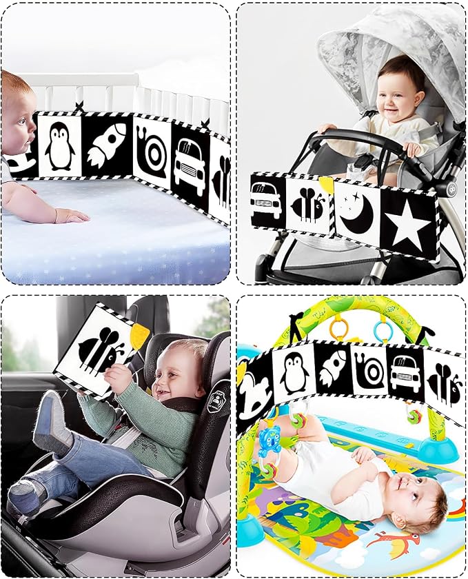 High Contrast Baby Toys, Soft Baby Books, Infant Sensory 0-6-12 Months - Image 7
