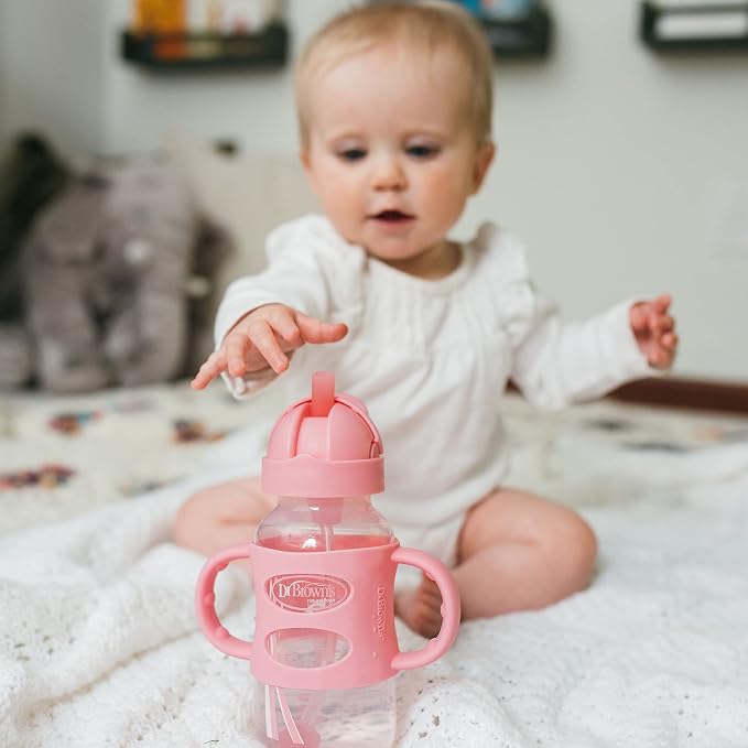Dr. Brown's Milestones Wide-Neck Sippy Straw Bottle - Image 4