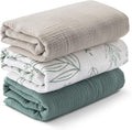 Muslin Swaddle Blankets for Newborn, 3 Pack Breathable Soft Receiving Blanket by LYRICHOMBABY