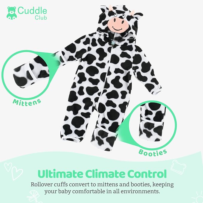 Cuddle Club Fleece Baby Bunting Bodysuit - Image 3
