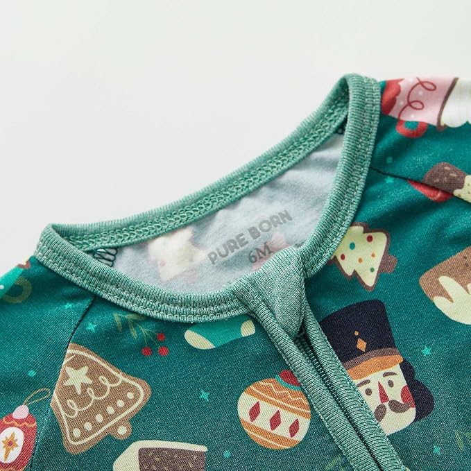 pureborn Baby Infant Boys Girls Sleeper Snug Fit Viscose from Bamboo Pajamas - Image 4