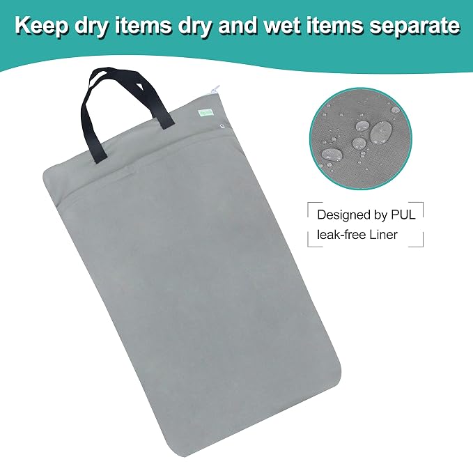 wegreeco Reusable Hanging Wet Dry Cloth Diaper Bag - Image 4