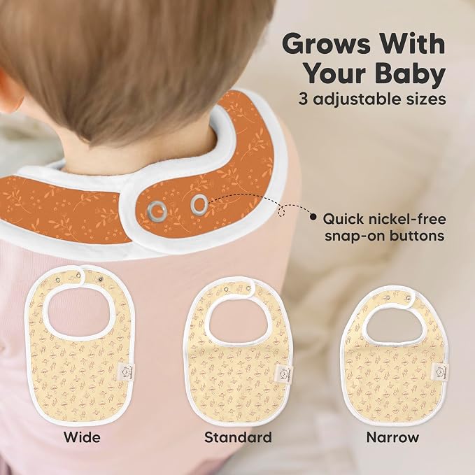 8-Pack Organic Baby Bibs for Boys, Girls - Image 4