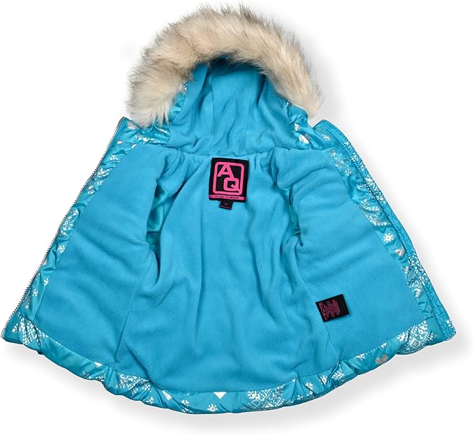 Arctic Quest Little Girls Bib Snow Pants and Ski Jacket Water-Resistant Snowsuit - Image 3