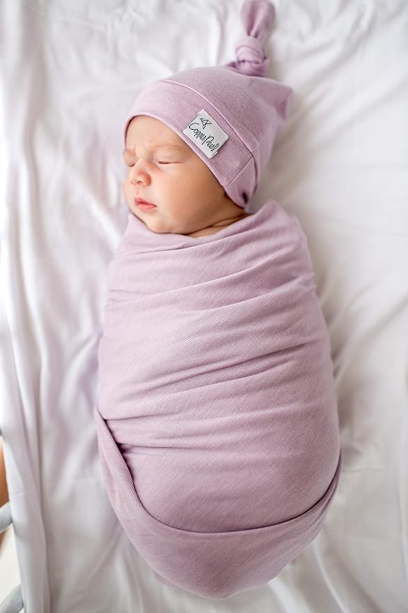 Copper Pearl Baby Beanie Hat Top Knot Stretchy Soft Lily - Image 9