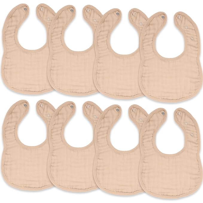 Comfy Cubs Muslin Bibs for Babies, Drool and Teething Bib, Adjustable Snaps by ComfyCubs