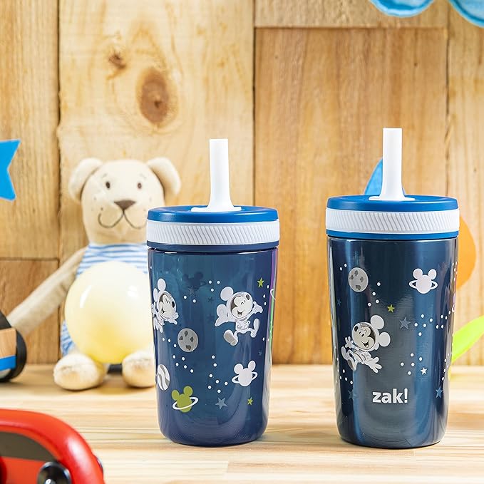 Zak Designs Disney Mickey Mouse Kelso Tumbler Set, Leak-Proof Screw-On Lid - Image 2