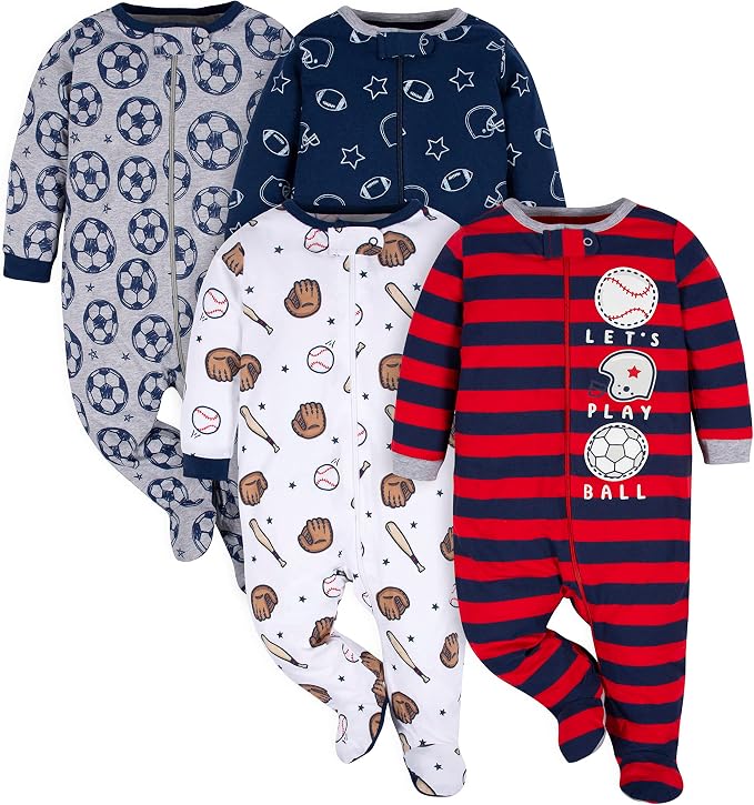 Gerber Baby Boys 4 Pack Sleep 'N Play Footie by Gerber
