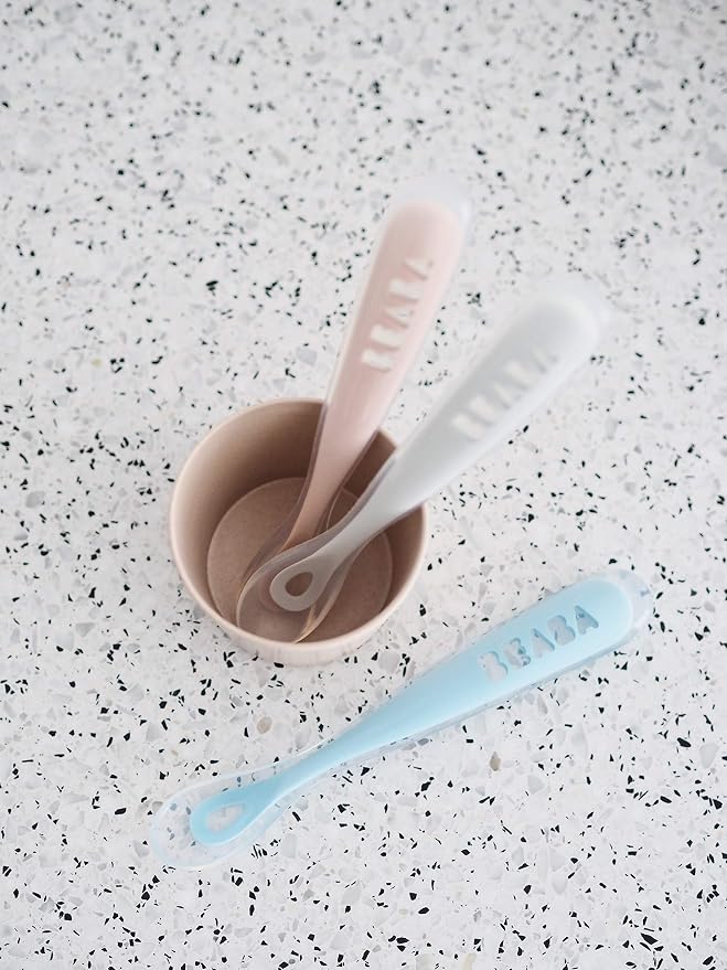 BEABA Baby's First Foods Spoon Set, Original Silicone Baby Spoons, 4 Pack - Image 5