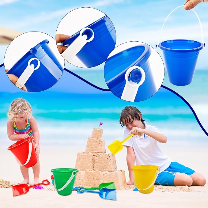 40 Pack Beach Bucket and Shovel Set Mini Plastic Buckets Sand Shovel Sand Pail - Image 3