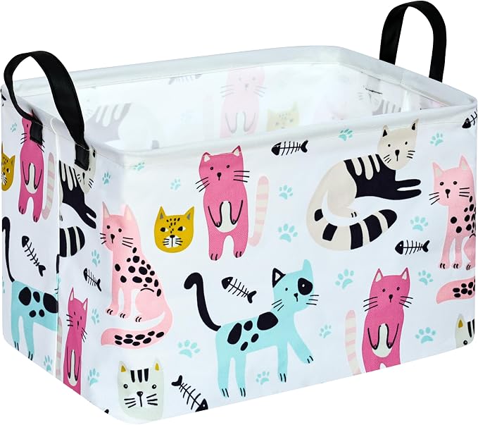 Cute Cat Pattern Gift Laundry Basket by Unknown