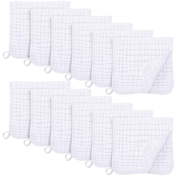 Muslin Burp Cloths for Baby 100% Cotton Burping Cloths for Boys Girls Large by Unnivoll