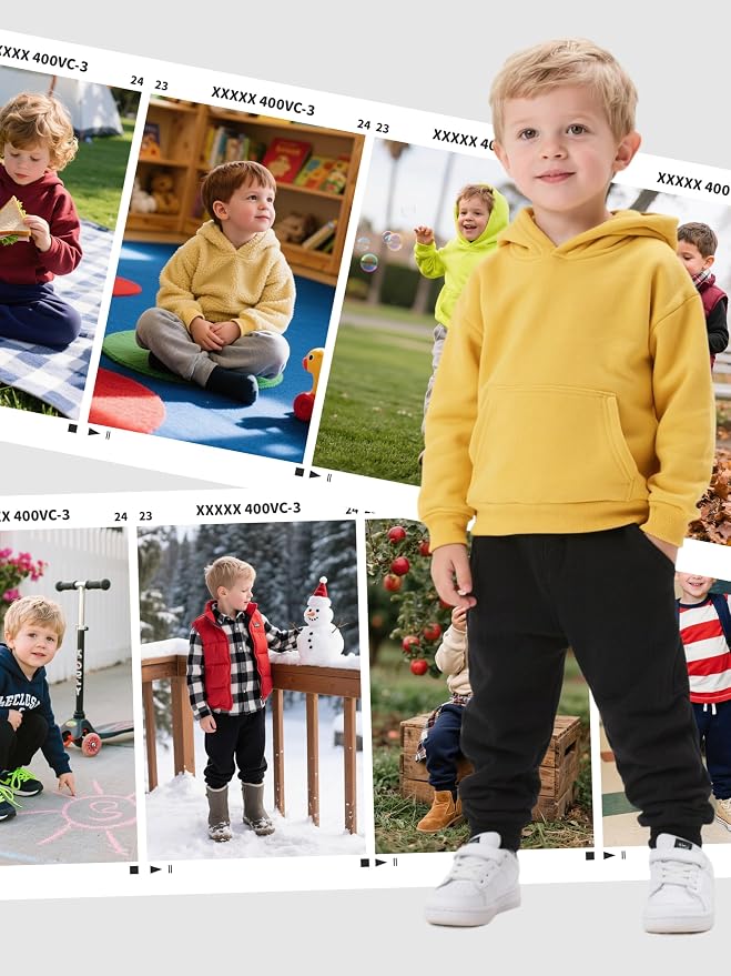 3 Pack Fleece Toddler Boys Sweatpants Kids Joggers Soft Cotton Toddler Boys - Image 6