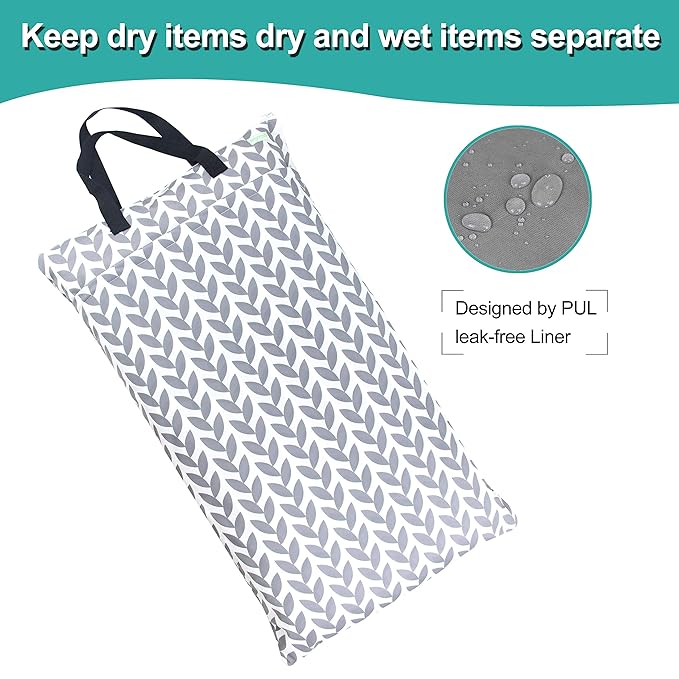 wegreeco Reusable Hanging Wet Dry Cloth Diaper Bag - Image 4