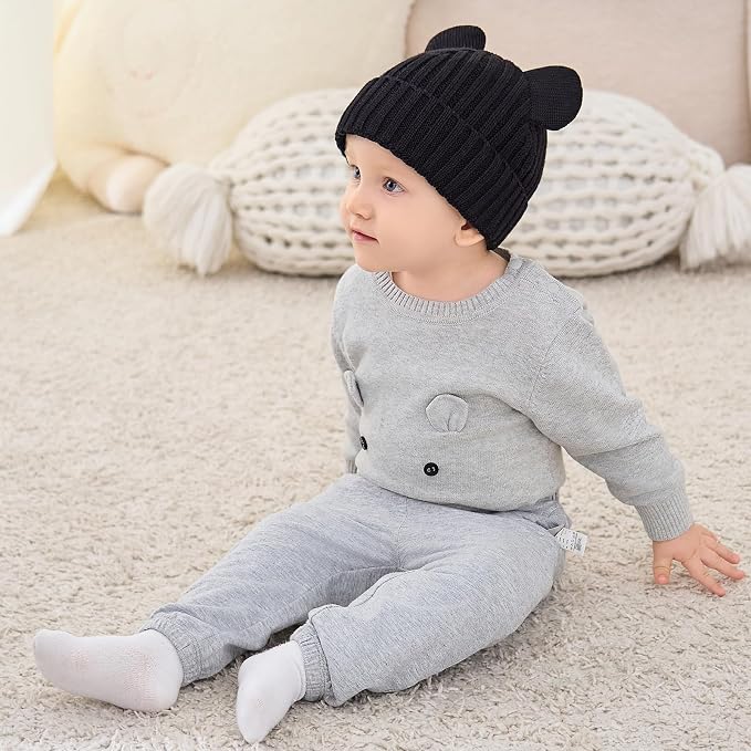 Toddler Boy Winter Beanie Baby Knit Hat Warm Girl Beanies Newborn Cute Hats - Image 5